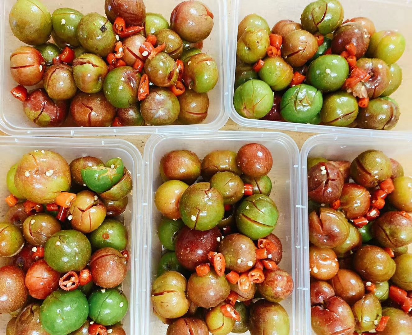 腌制李子的保存方法示意图