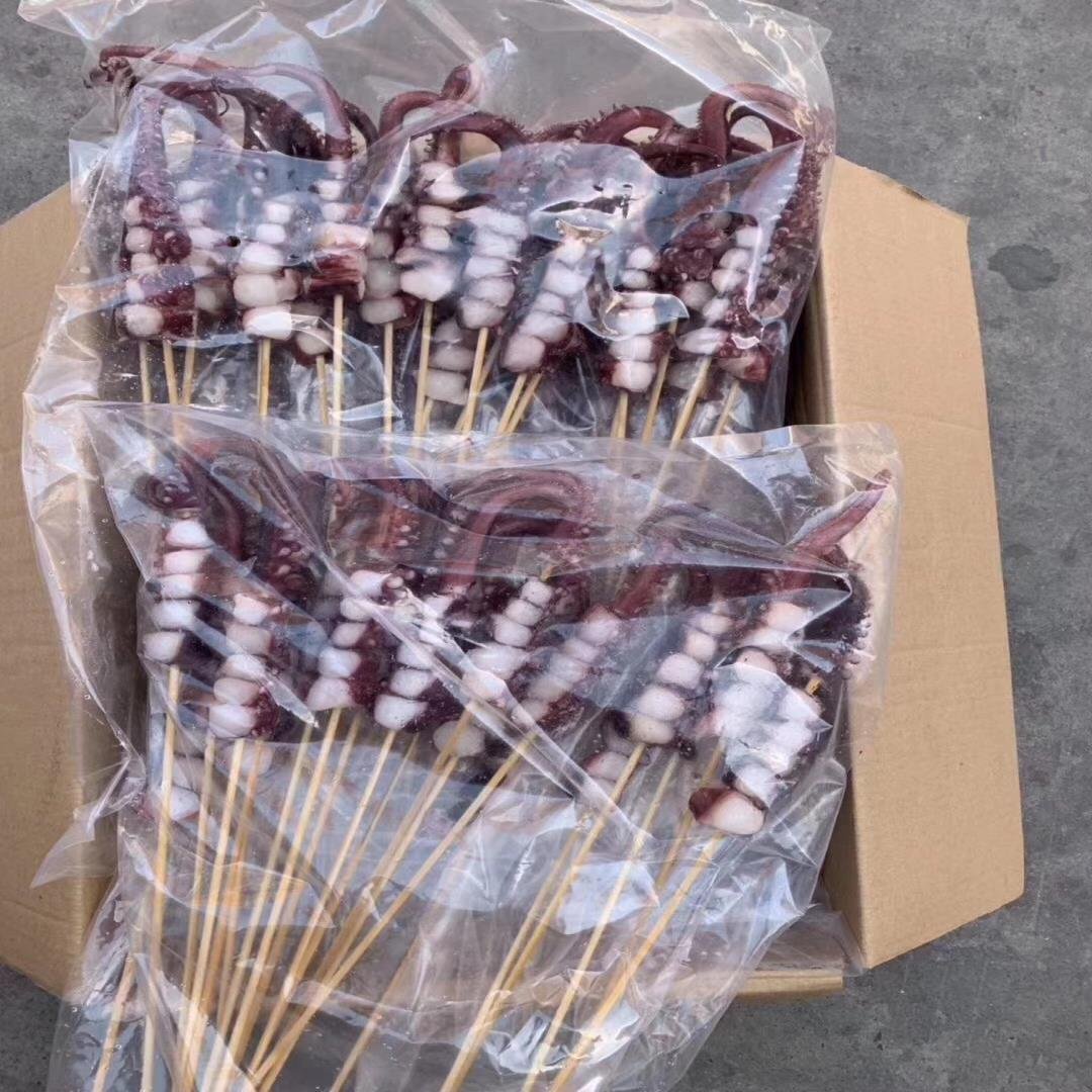 [章鱼批发]烧烤龙珠串 章鱼串 八爪鱼串 冷冻章鱼足串 凤舞串 铁板