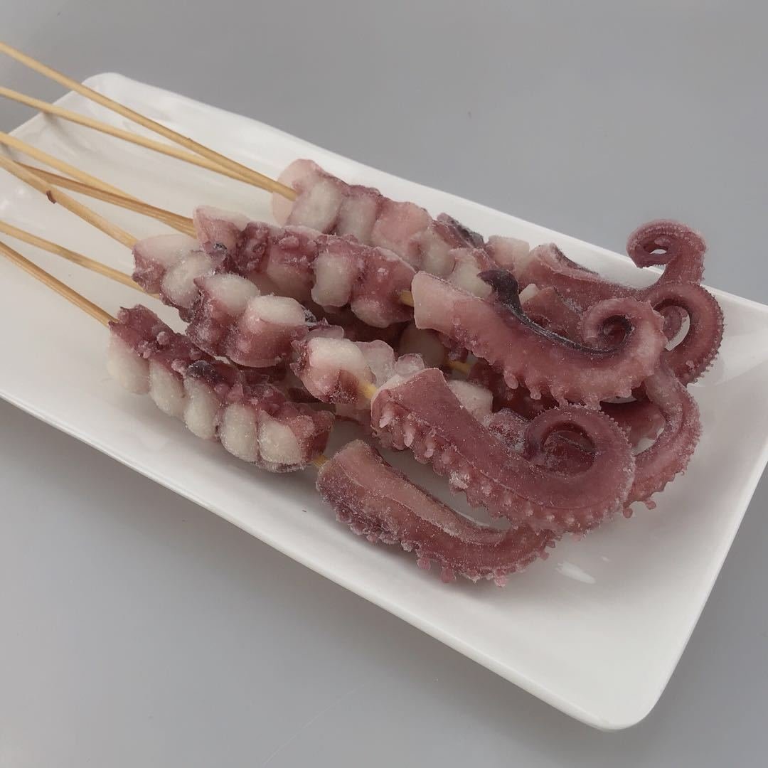 [章鱼批发]烧烤龙珠串 章鱼串 八爪鱼串 冷冻章鱼足串 凤舞串 铁板