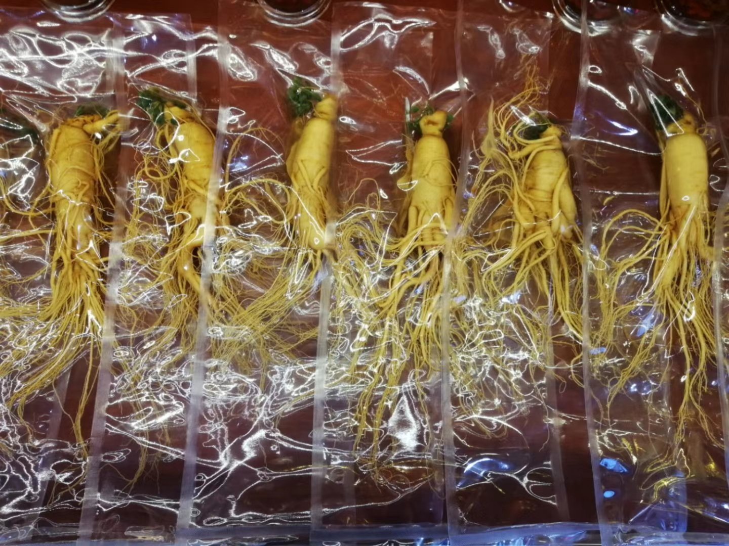 人参真空包装过程