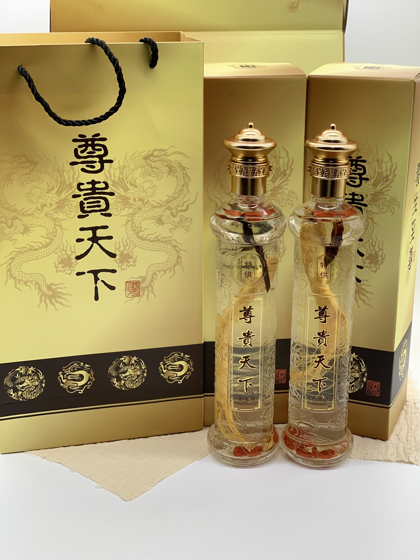 尊贵天下纯粮养生滋补人参酒鹿鞭灵芝酒一箱6瓶