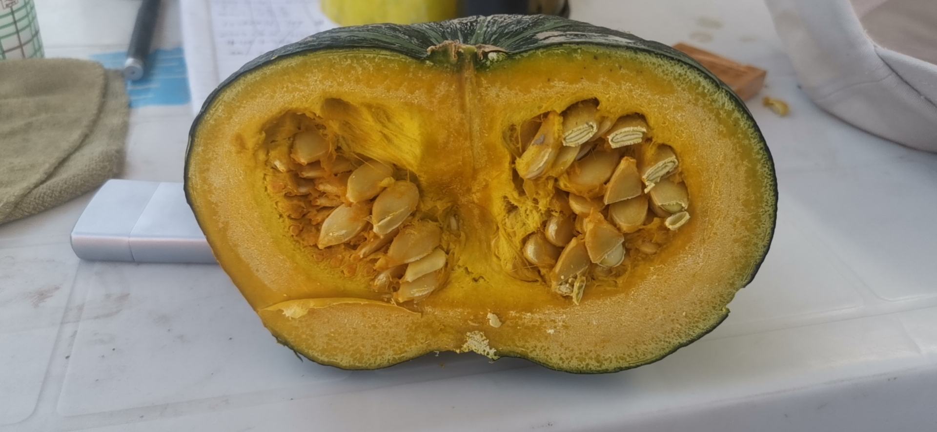 切开的板栗南瓜特写