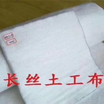 土工布白色长丝无纺土工布堤钡护坡反滤长丝烧毛土工布厂家