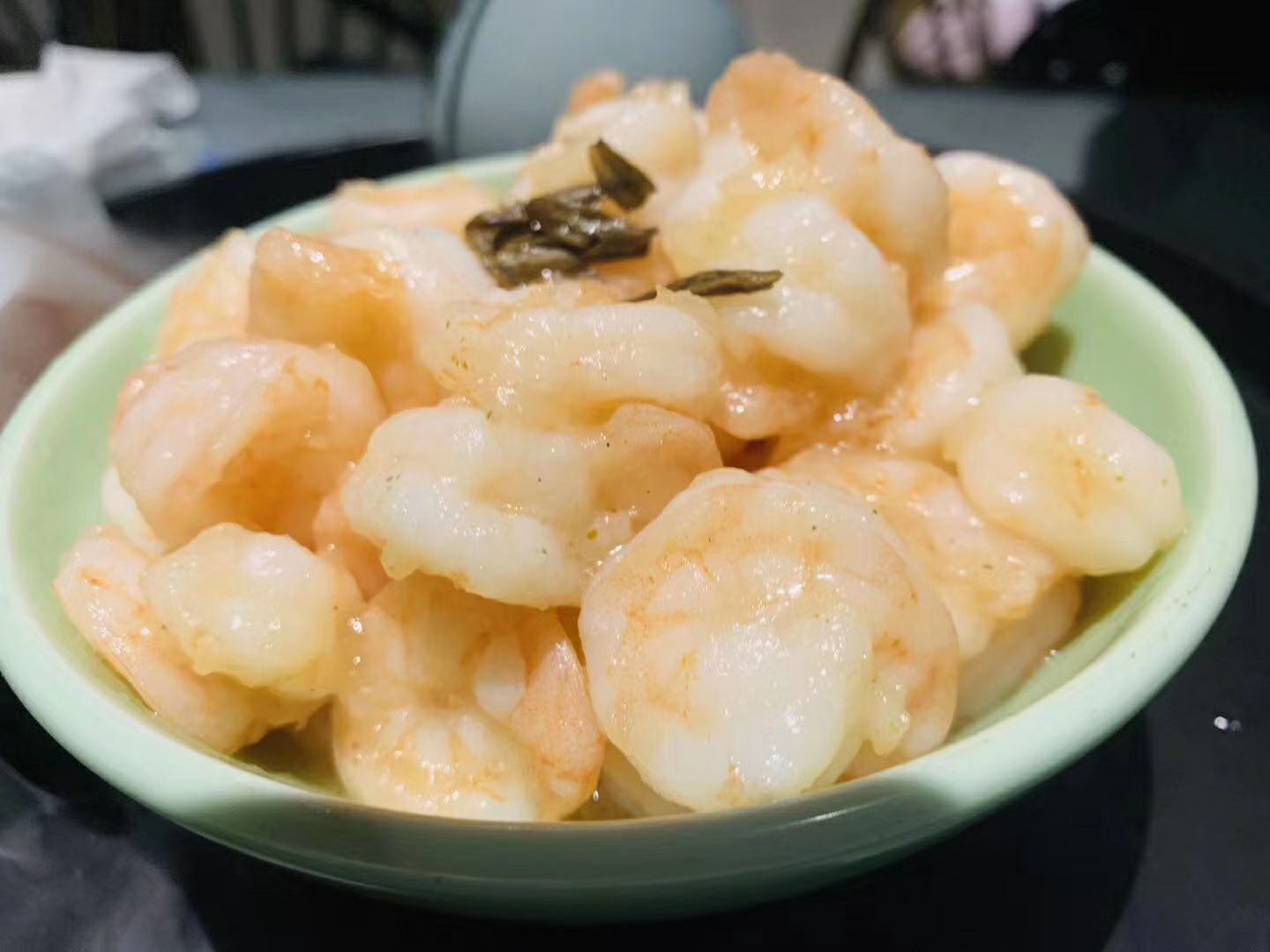 子姜炒虾仁成品图