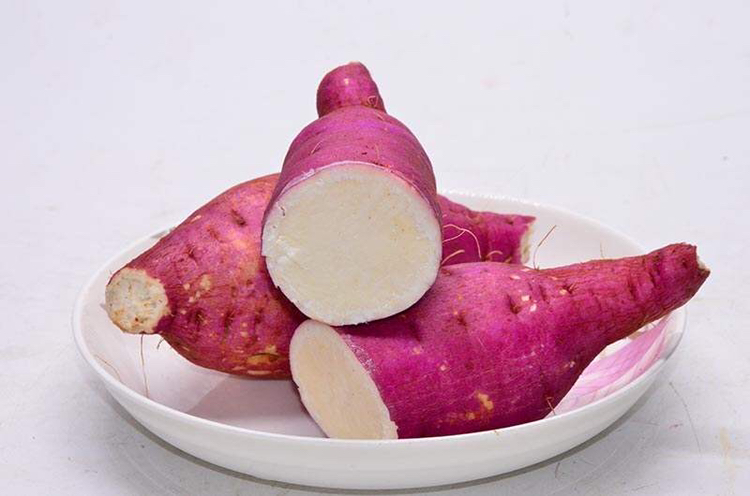 新鲜紫薯实物展示