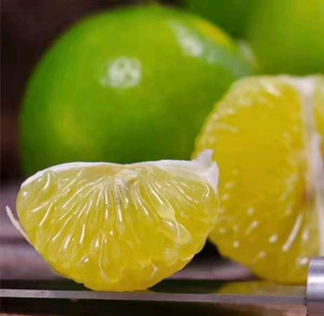 新鲜皇帝柑切开特写