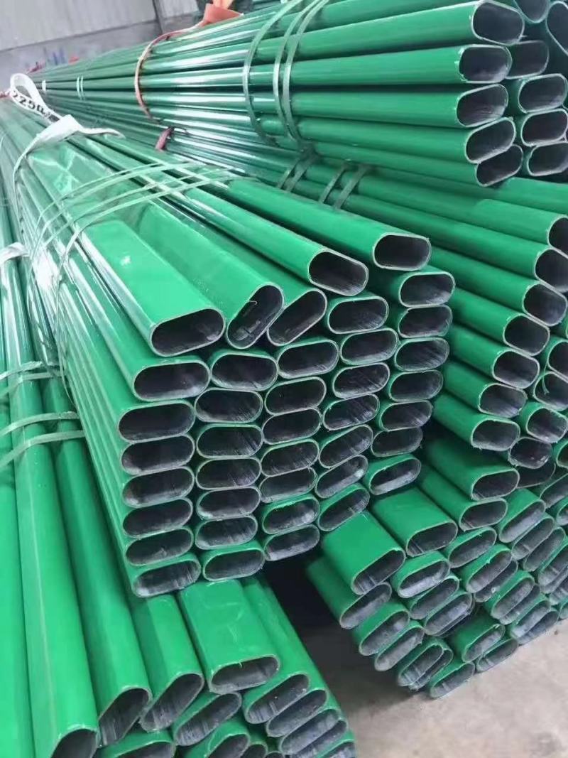 大棚温室骨架圆管椭圆管包塑管热镀锌管大量现货