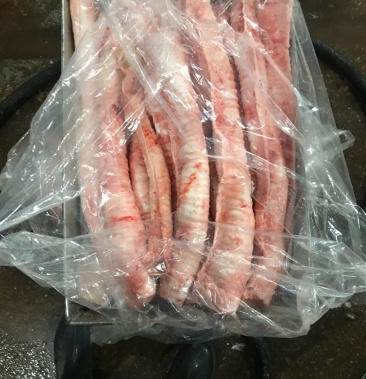 新鲜牛气管牛喉管牛肺管精修干净冻盘打板