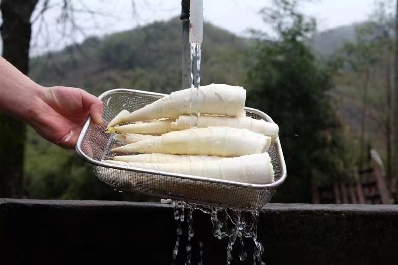 雷竹笋清洗过程