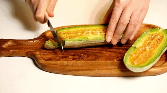 羊角蜜甜瓜特写