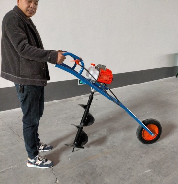 春季种树打孔机汽油两冲程手提挖坑机种植机大直径钻眼机