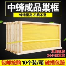 成品巢框装好巢础带巢框一体10个装中蜂巢脾蜜蜂巢础巢框蜂