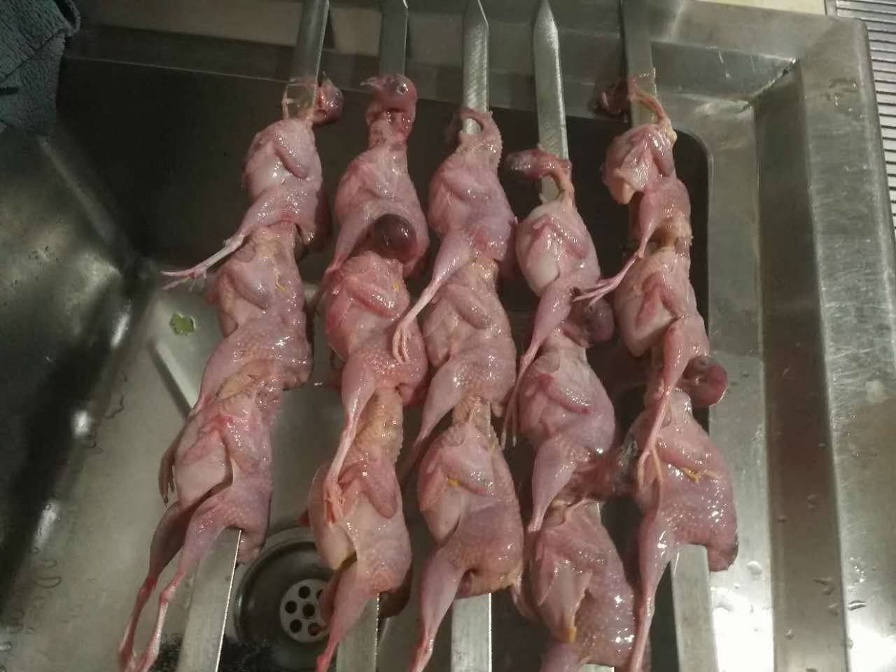 鸡腿肉大葱串烧图