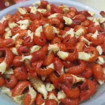 干冻龙虾尾无冰衣，肉质饱满，餐饮直供，精品无冰衣冷冻