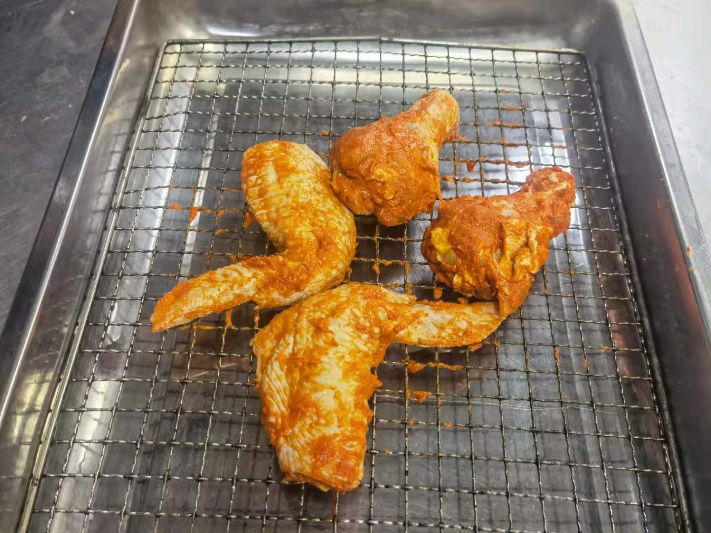 香橙鸡翅烤制过程