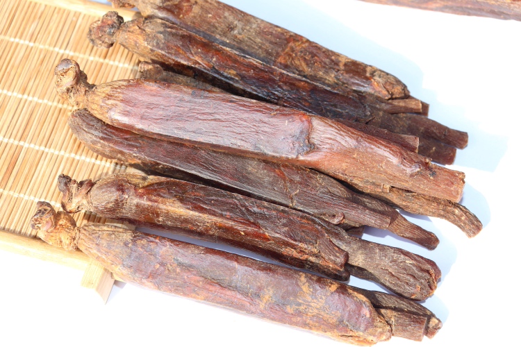 高丽参整根与切片特写