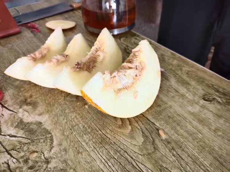 伊丽莎白甜瓜整体外观特写