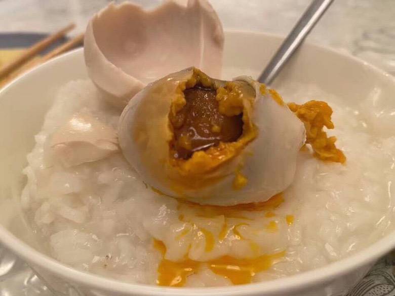 红枣与咸鸭蛋搭配示意图