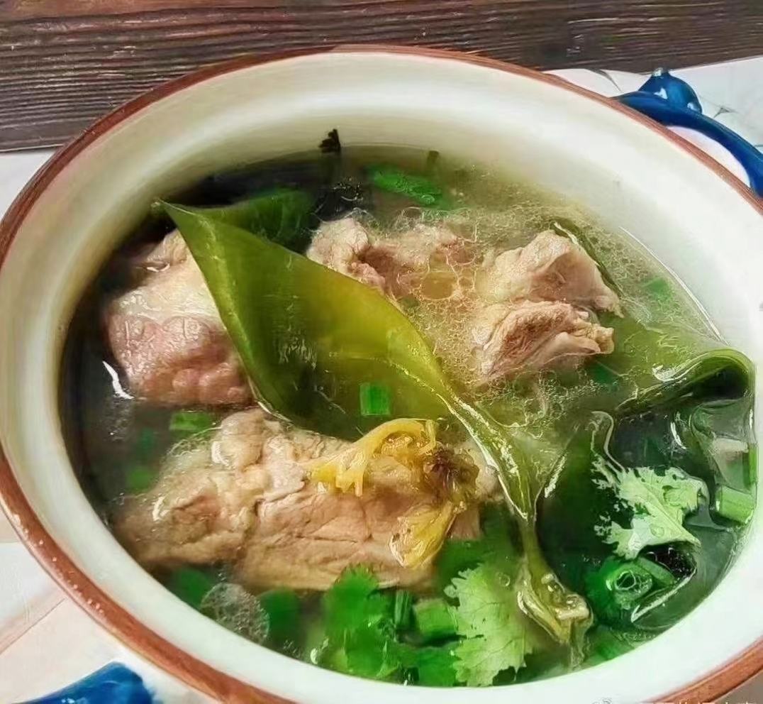 海带排骨汤成品图