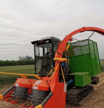 全自动履带式圆盘青储机玉米秸秆牧草粉碎收割机双圆盘割台青