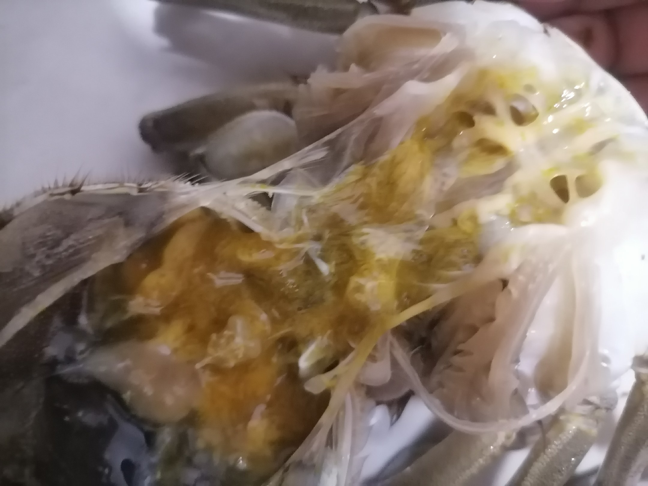 蟹黄对比图：成熟与未成熟蟹黄