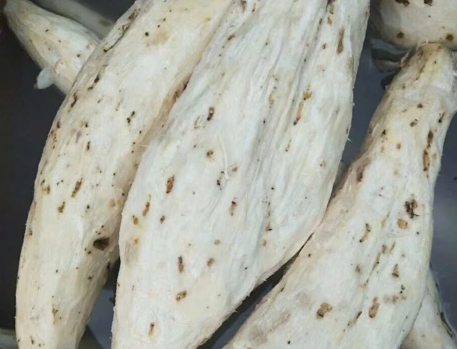 粉葛原材料与淀粉成品对比图