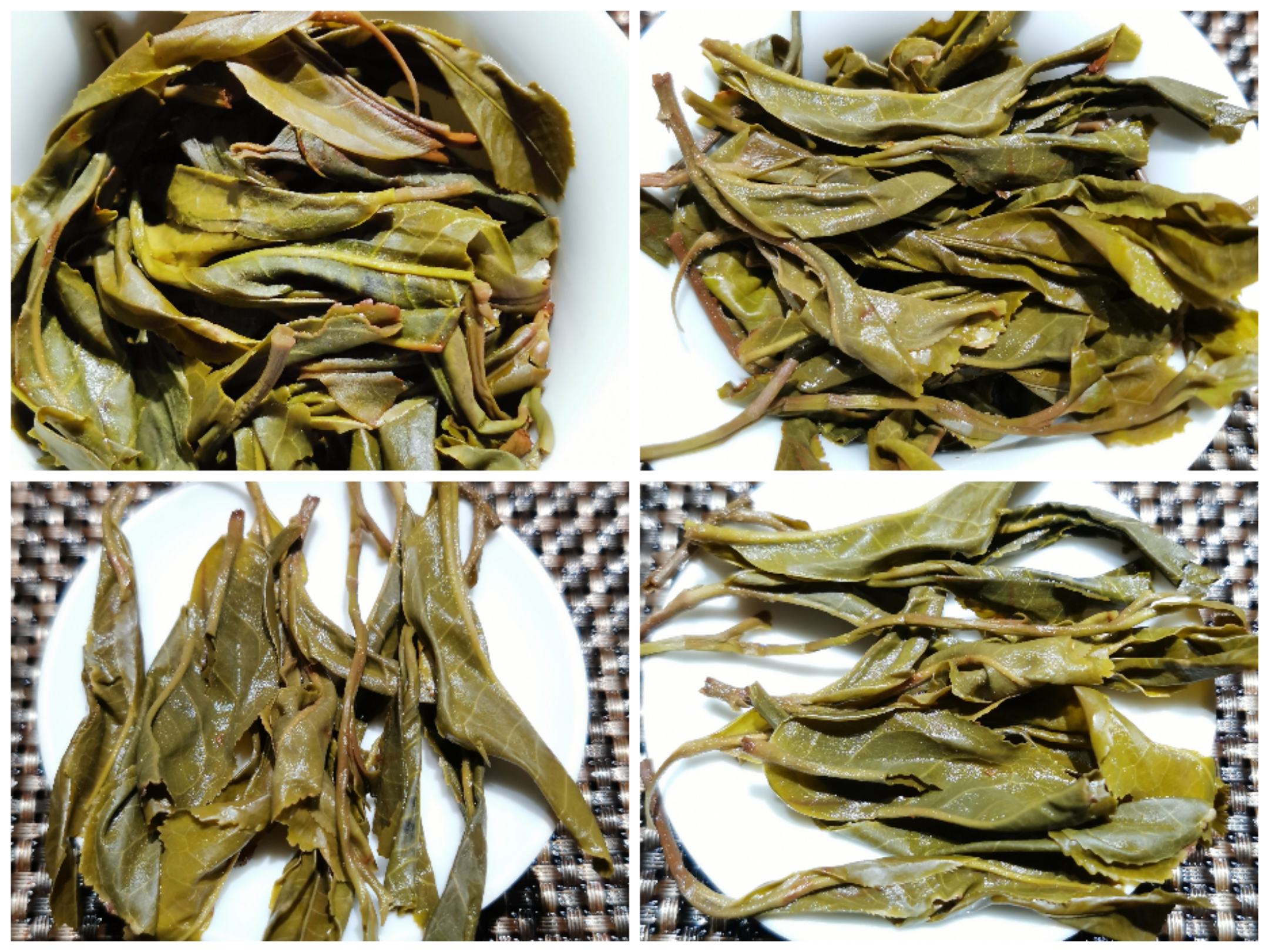 展示中国六大类茶叶的图片,包括绿茶、红茶、乌龙茶、白茶、黄茶和黑茶 中国六大类茶叶展示