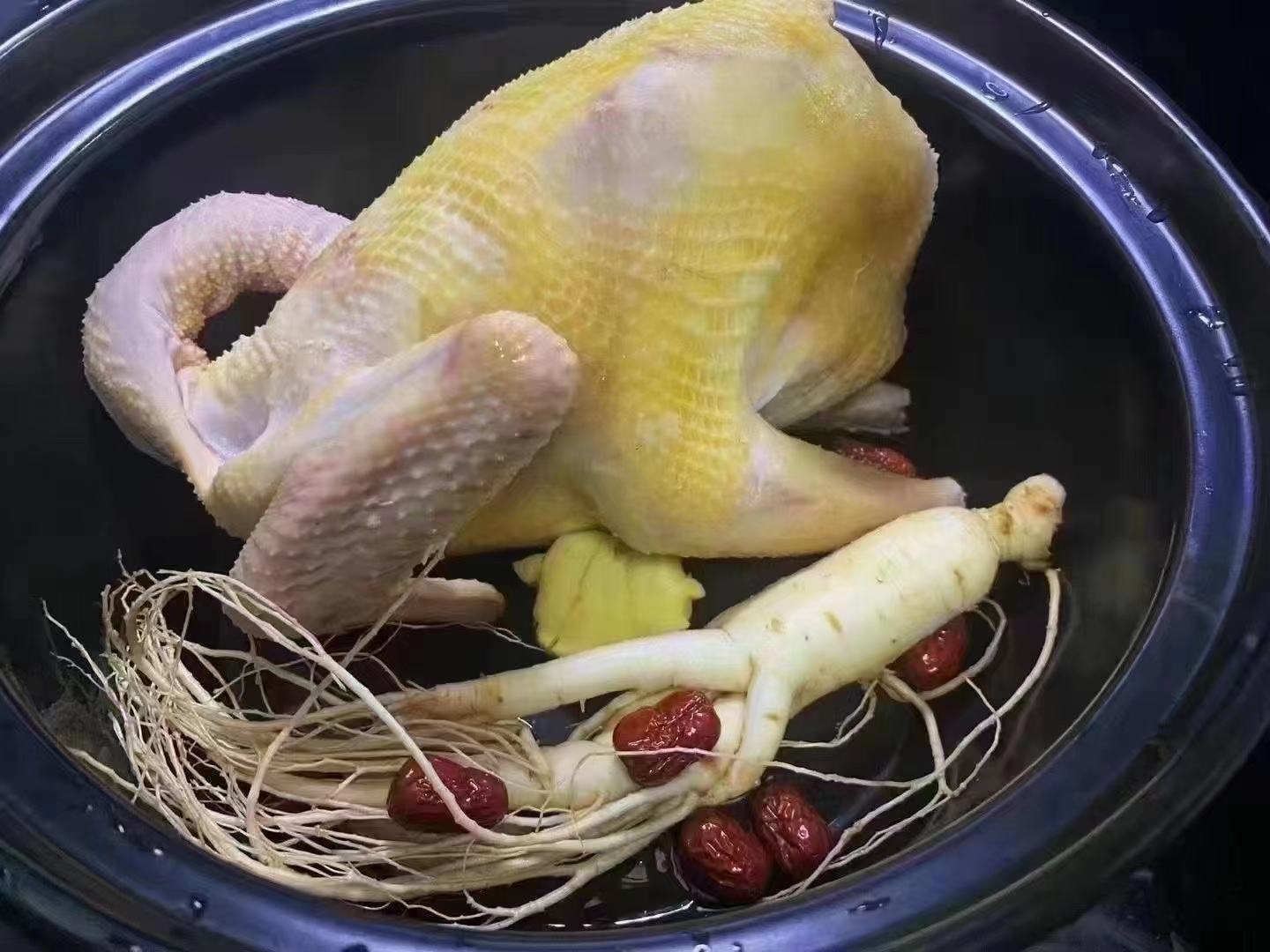 人参鸡汤制作过程
