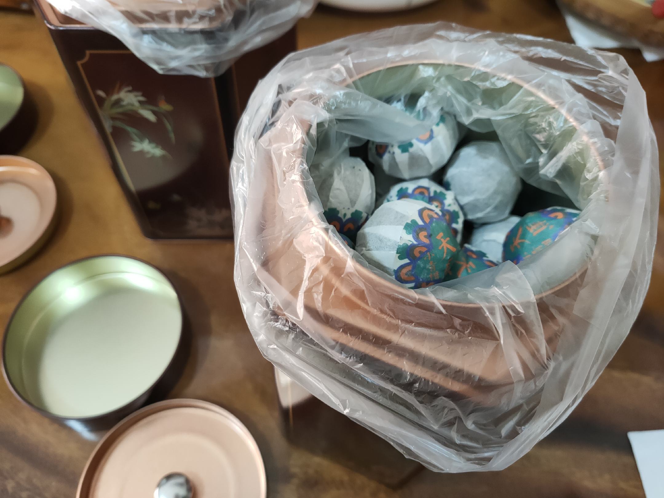 柚子普洱茶成品展示图