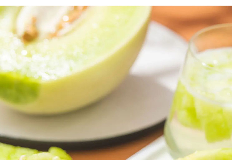 玉菇甜瓜果盘展示