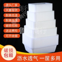 加厚白色长方形塑料手把加密商用沥水篮货架冰柜展示麻辣烫蔬