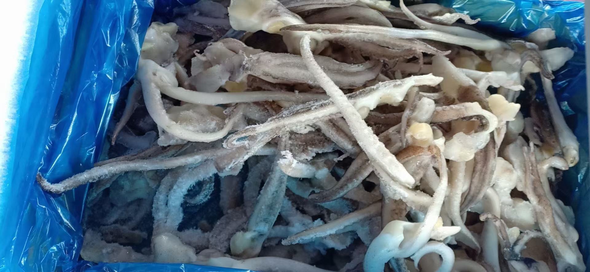 墨鱼与西兰花处理过程