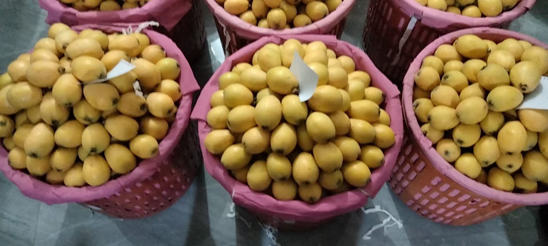黄桃与枇杷水果拼盘
