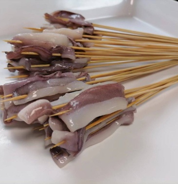 乌贼小串脆口小串烧烤串批发海鲜食材供应