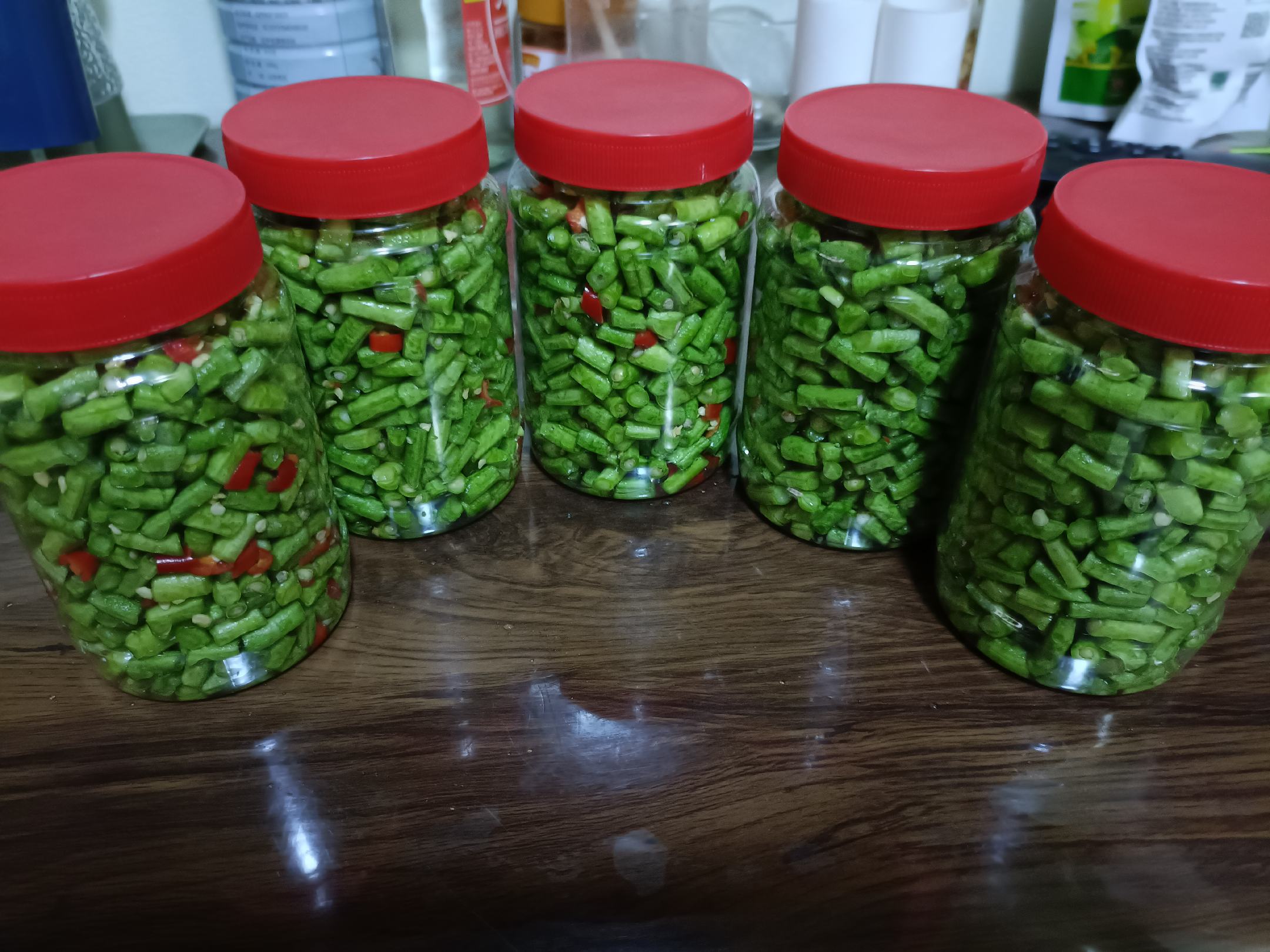 毛豆腌制品展示