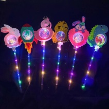 儿童发光玩具棒卡通星球棒闪光棒夜市公园广场热销货源
