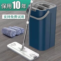 加厚款懒人免手洗拖把家用刮刮乐拖把桶拖地神器平板拖神器一
