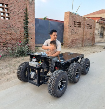 [电动车批发]纯电动四驱运输车六轮重型电动运输车摇控电动车价格