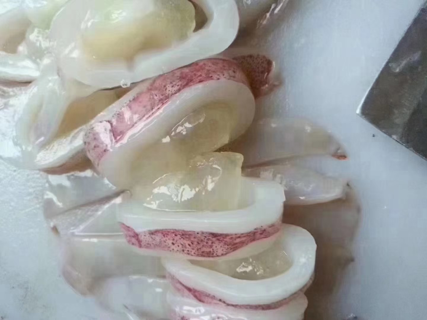 三文鱼切片特写