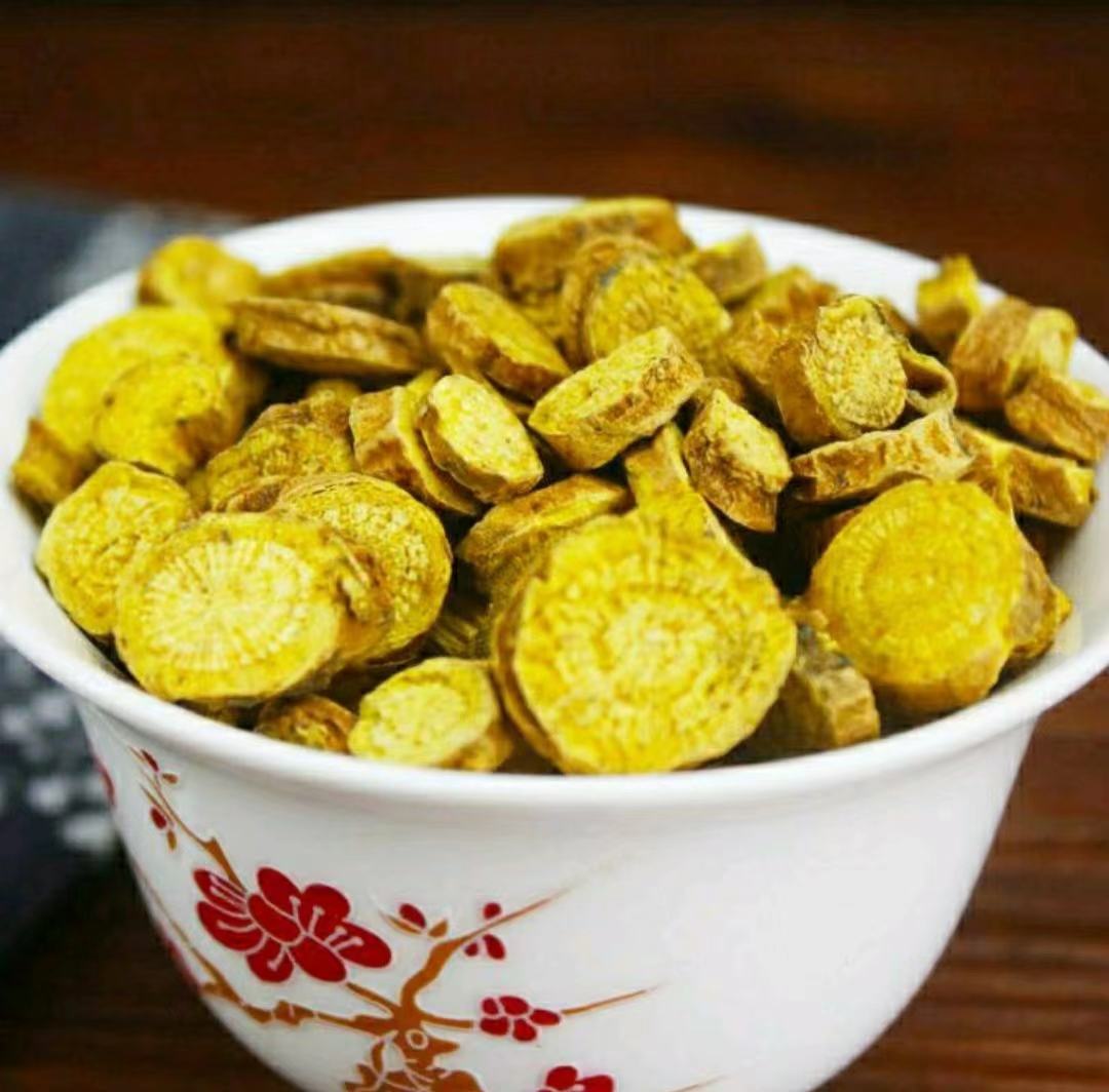 黄芩切片与代茶饮冲泡过程展示