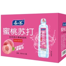 500毫升，运动盖箱装苏打水，高端大气
