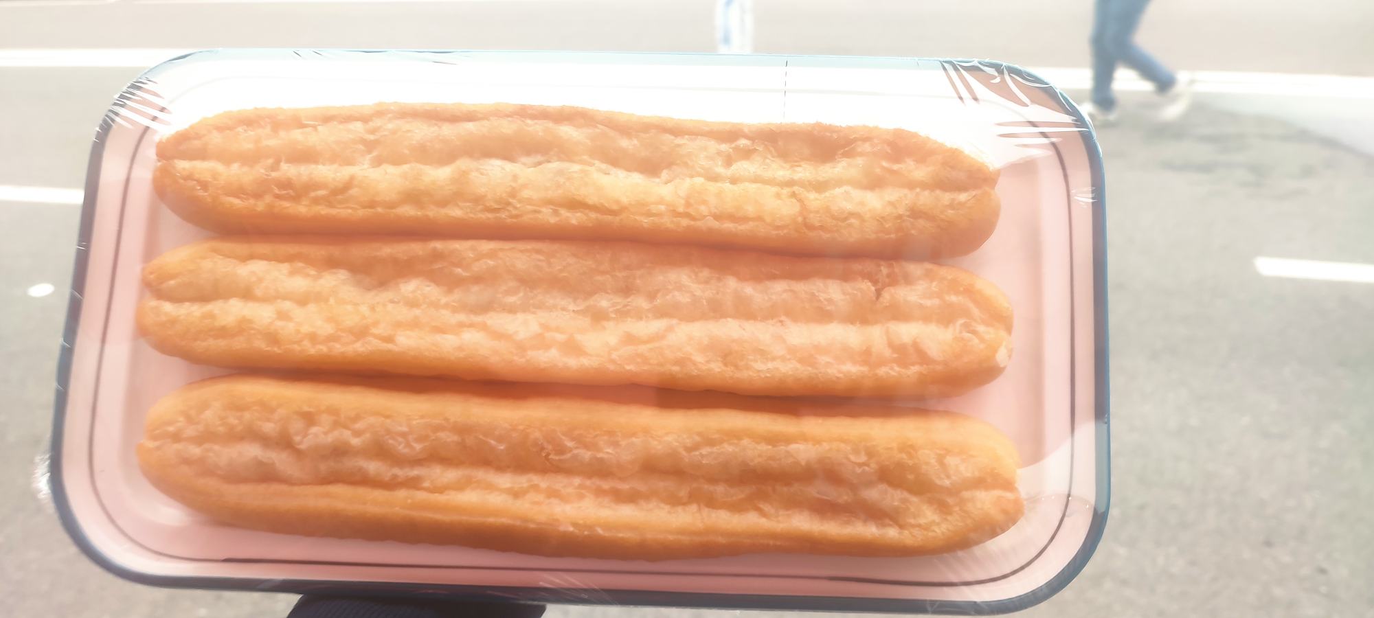 刚出锅的萝卜丝饼特写