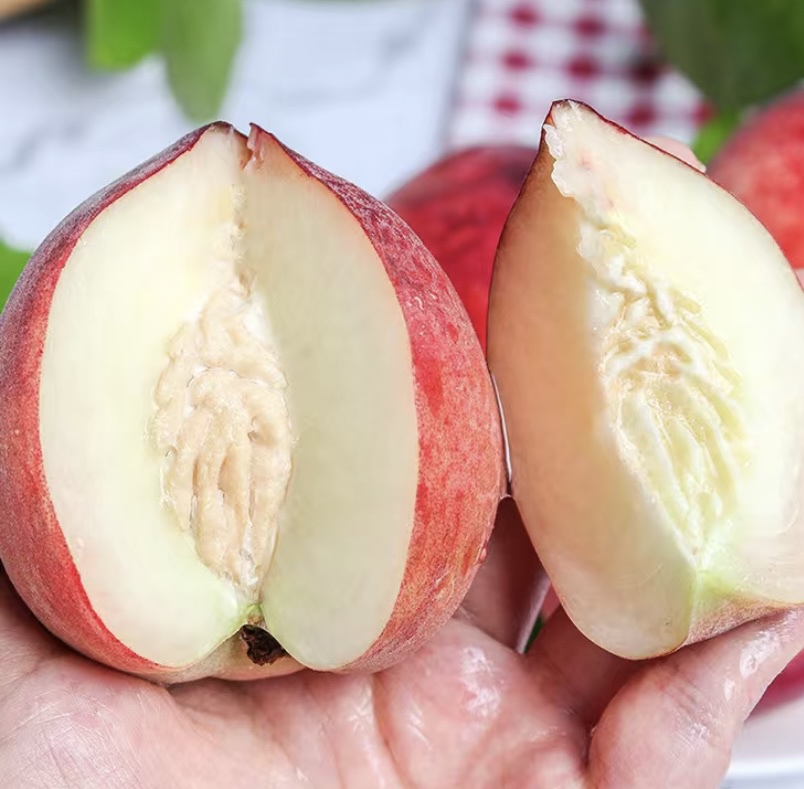 水蜜桃切面特写