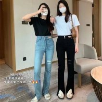 破洞简约百搭休闲牛仔裤