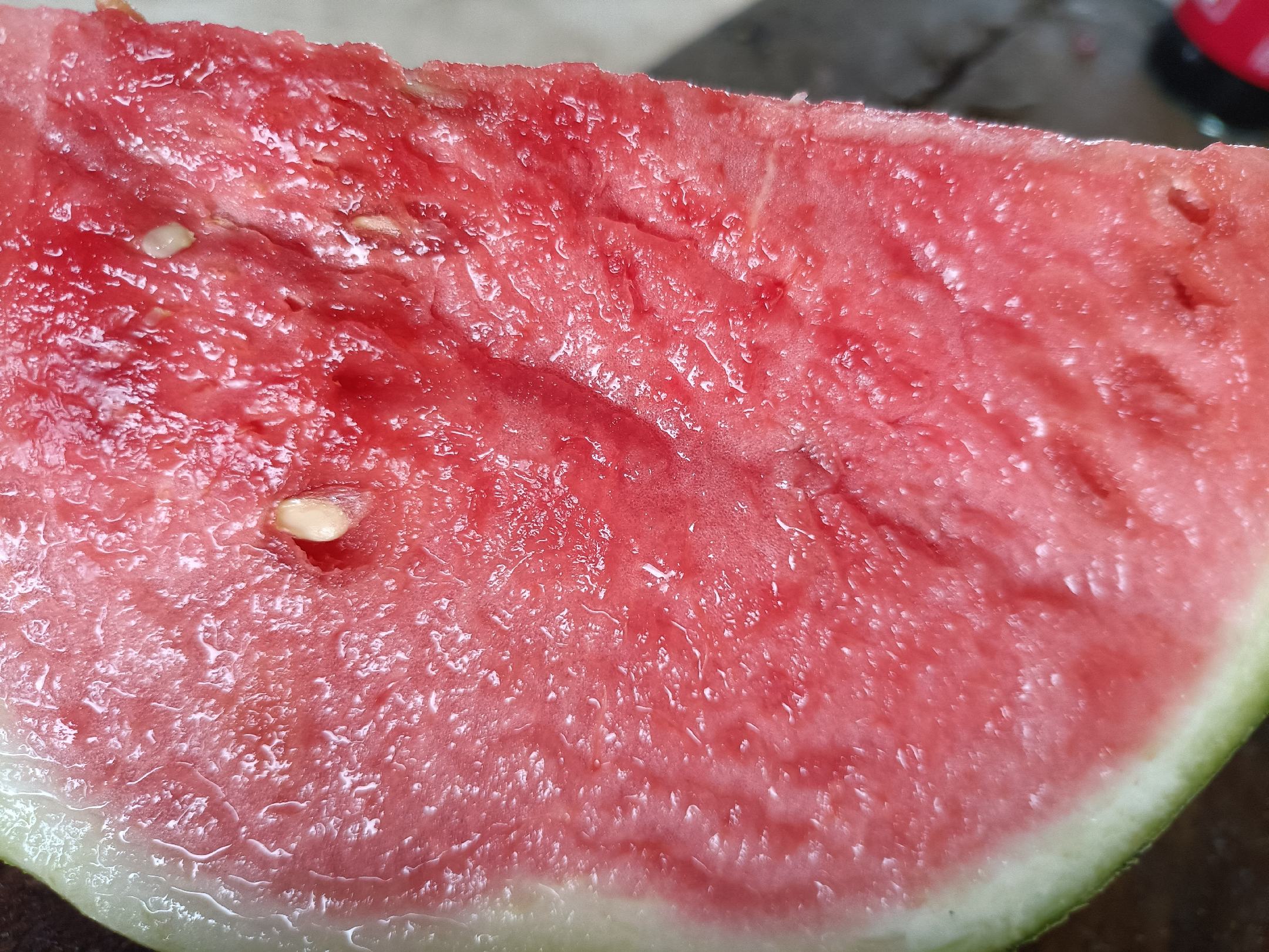 无籽西瓜切开特写