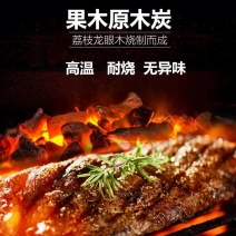淄博烧烤荔枝果木烧烤炭无烟耐烧原木碳烧烤店炭烤肉炭块10