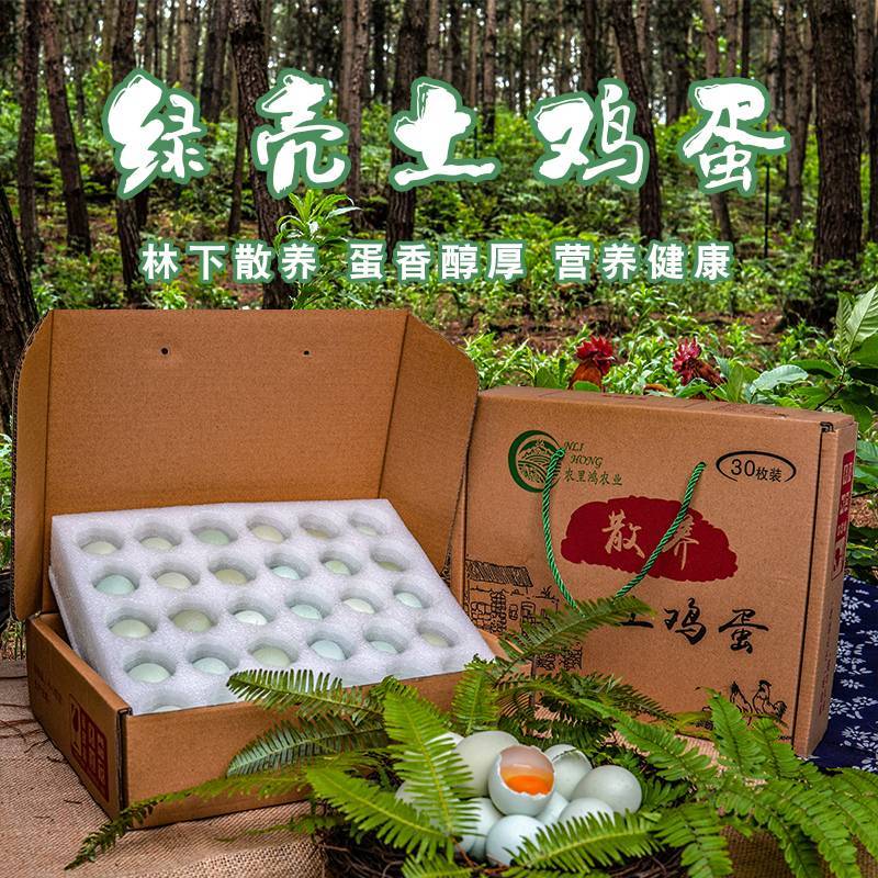 贵州长顺农里鸿绿壳蛋乌鸡蛋农家散养高营养30枚装全国包邮