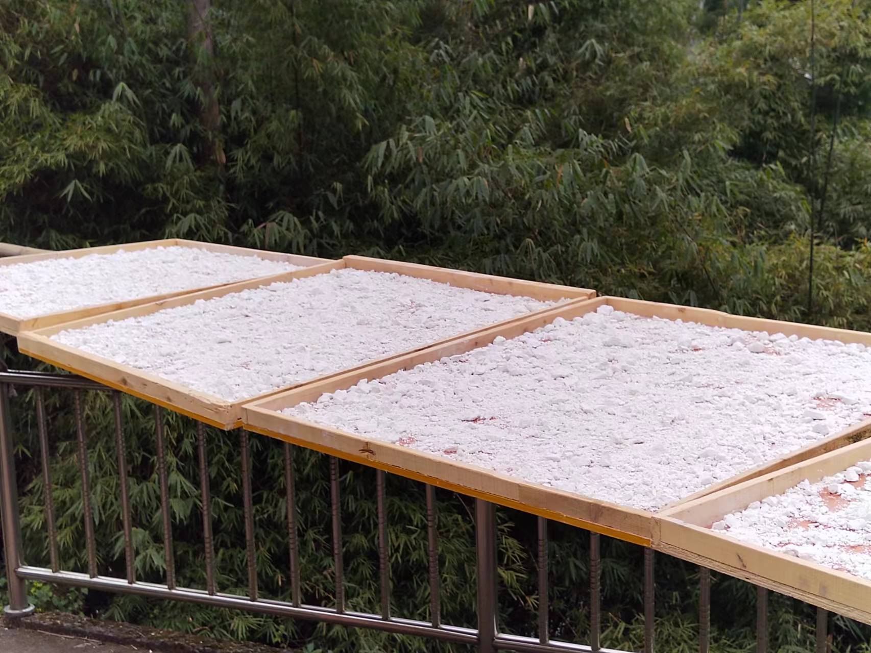 青萝卜条户外晾晒场景图