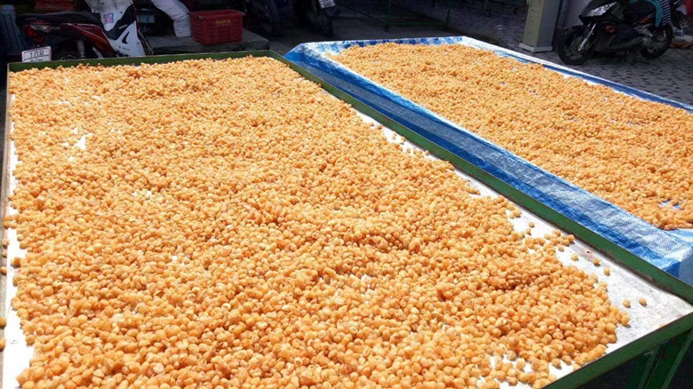 龙眼干晾晒过程