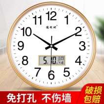 静音挂钟客厅时钟表卧室挂表时尚大气现代简约时钟家用机芯石